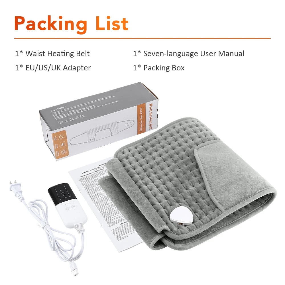 Electric Heating Waist Belt for Back Pain Relief and Winter Warming