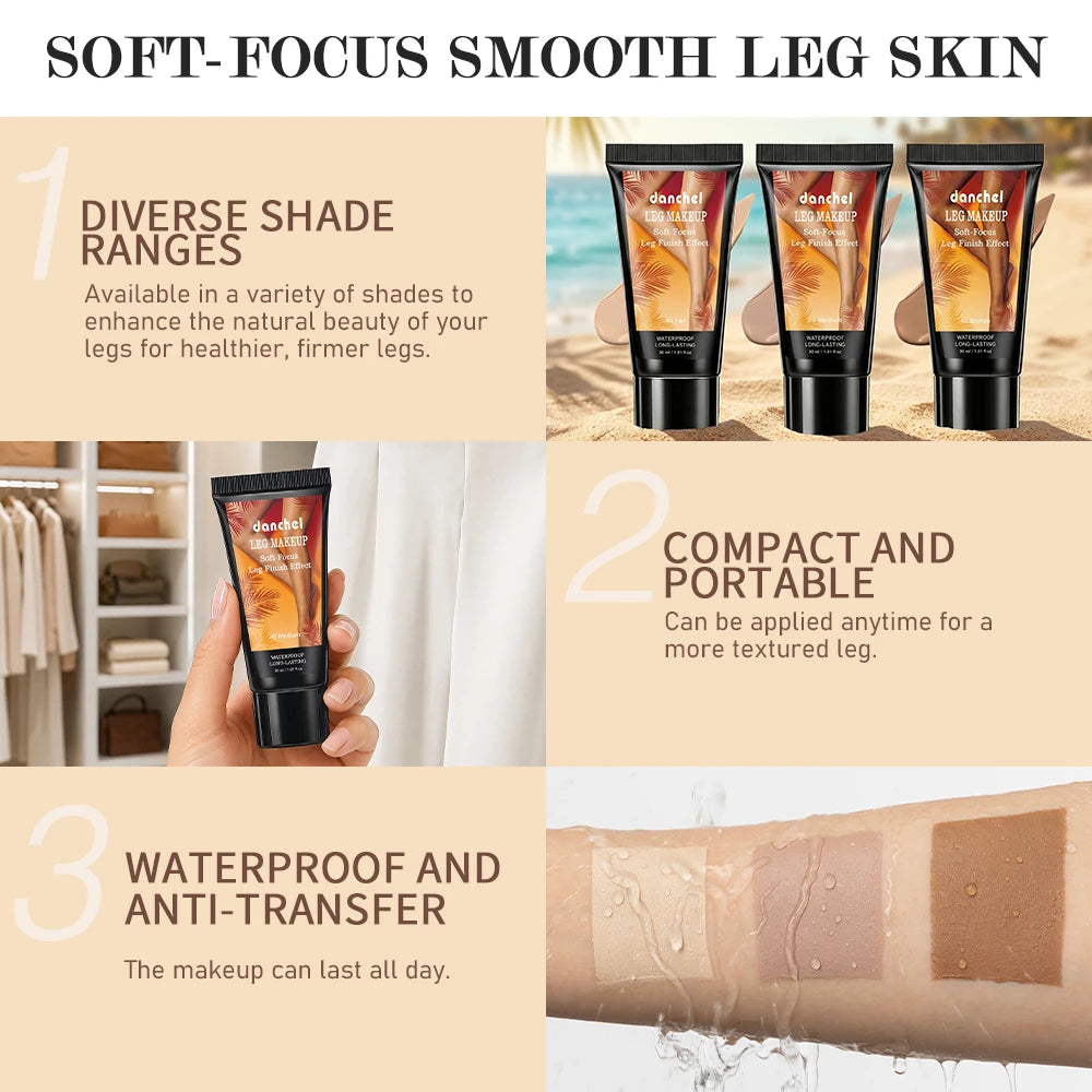 Waterproof Leg Foundation and Body Concealer for Flawless Skin Tone - 3