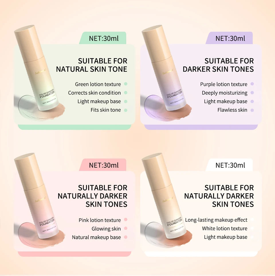 Color-Changing Liquid Foundation for Flawless Radiant Skin Coverage - 14