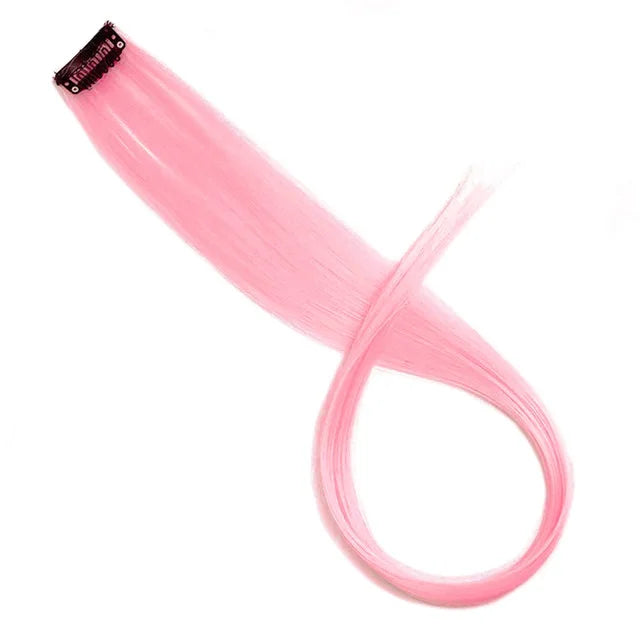 22-Inch Colorful Clip-In Hair Extensions for Instant Highlights - 11