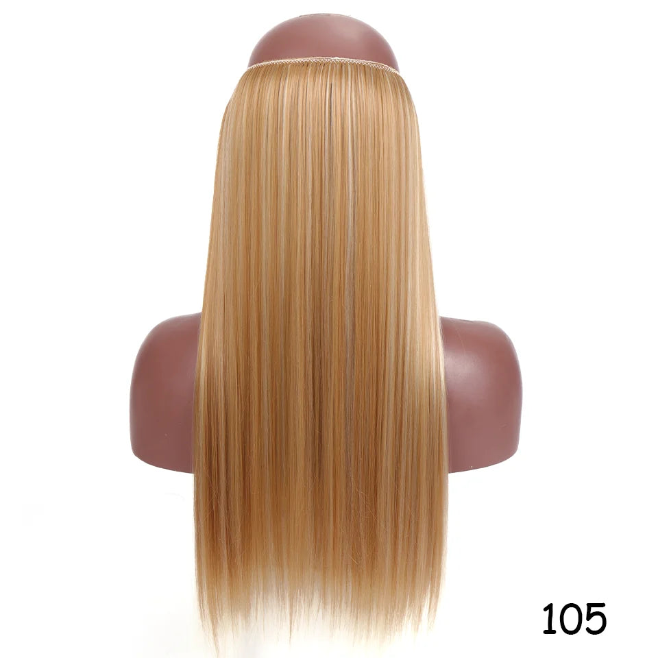 22-Inch Invisible Wire Hair Extensions for Instant Length - 8
