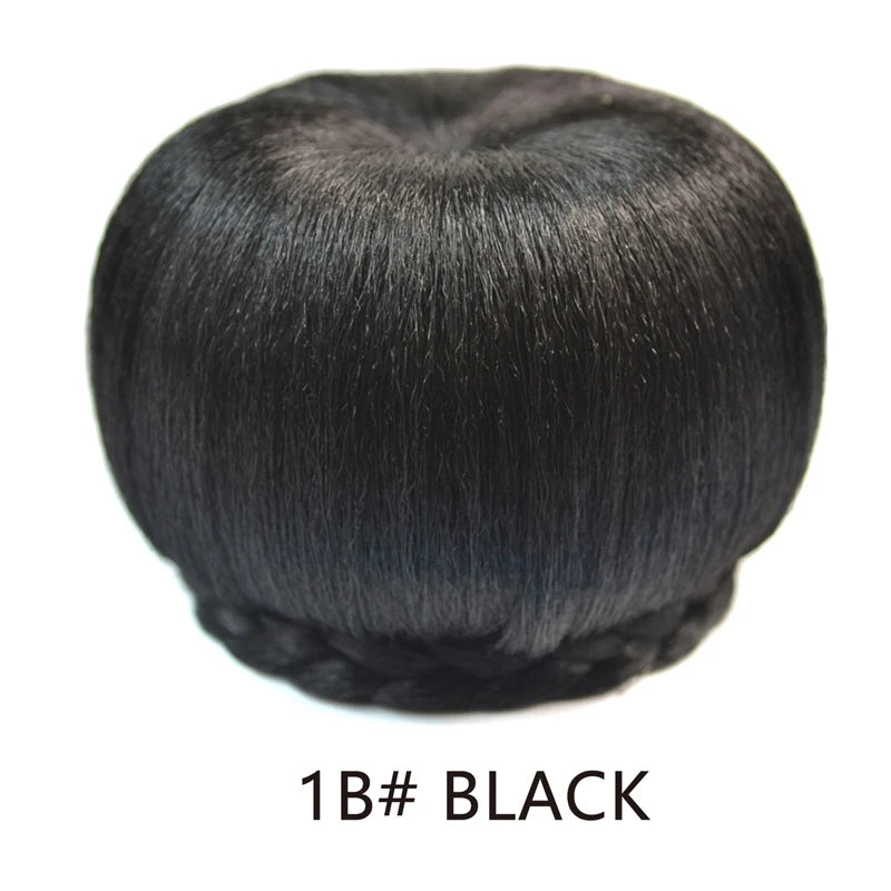 Heat Resistant Braided Donut Chignon Hair Extension for Women - 8