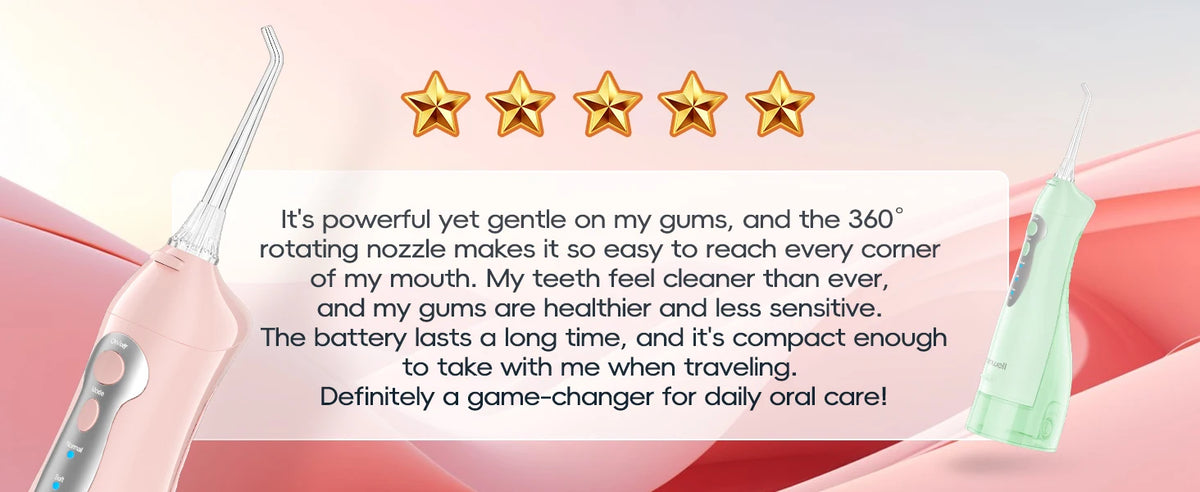 Portable Electric Water Flosser for Deep Teeth and Gum Cleaning