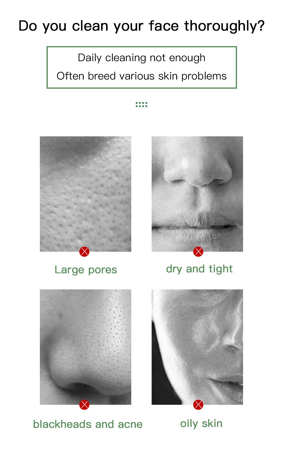 Green Tea Deep Cleansing Clay Face Mask Stick for Blackhead Removal - 10