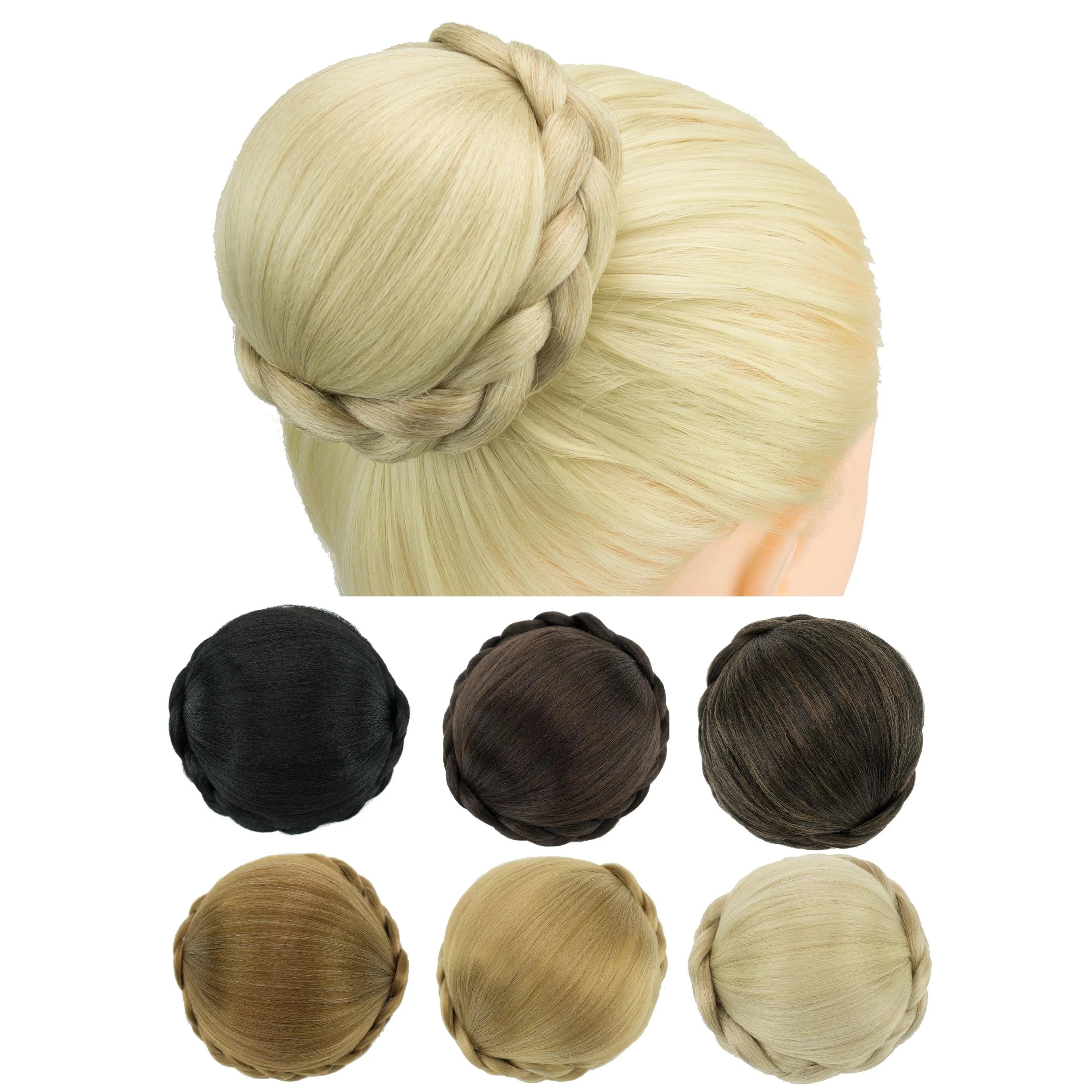 Braided Synthetic Hair Chignon Bun Extension for Easy Styling - 1