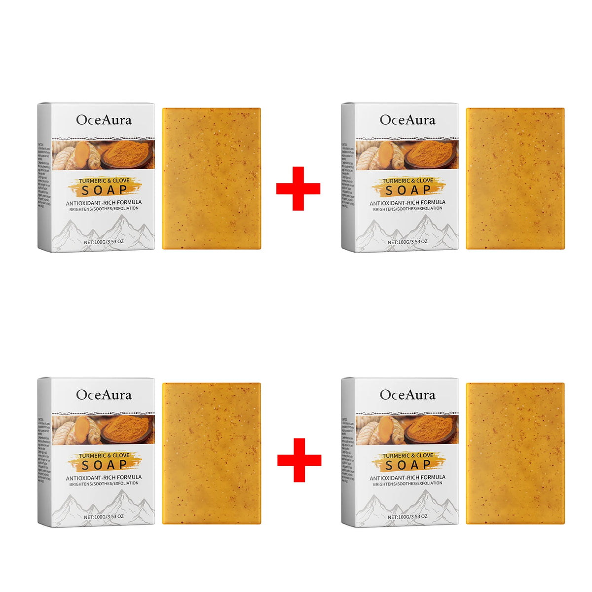 Turmeric and Clove Brightening Soap Bar for Face and Body Exfoliation
