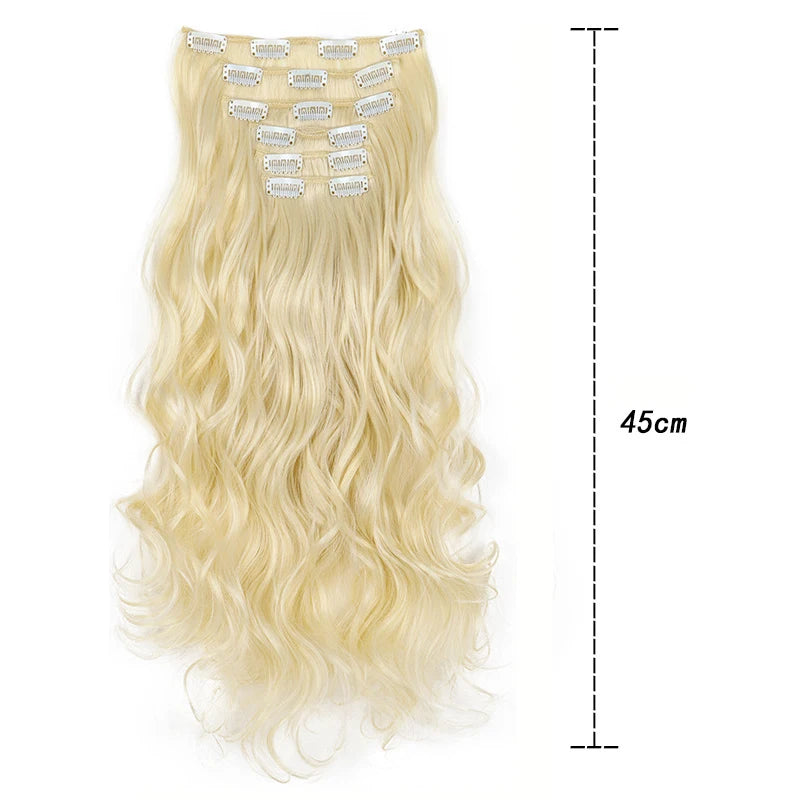 18-Inch Curly Clip-In Hair Extensions for Instant Volume - 11