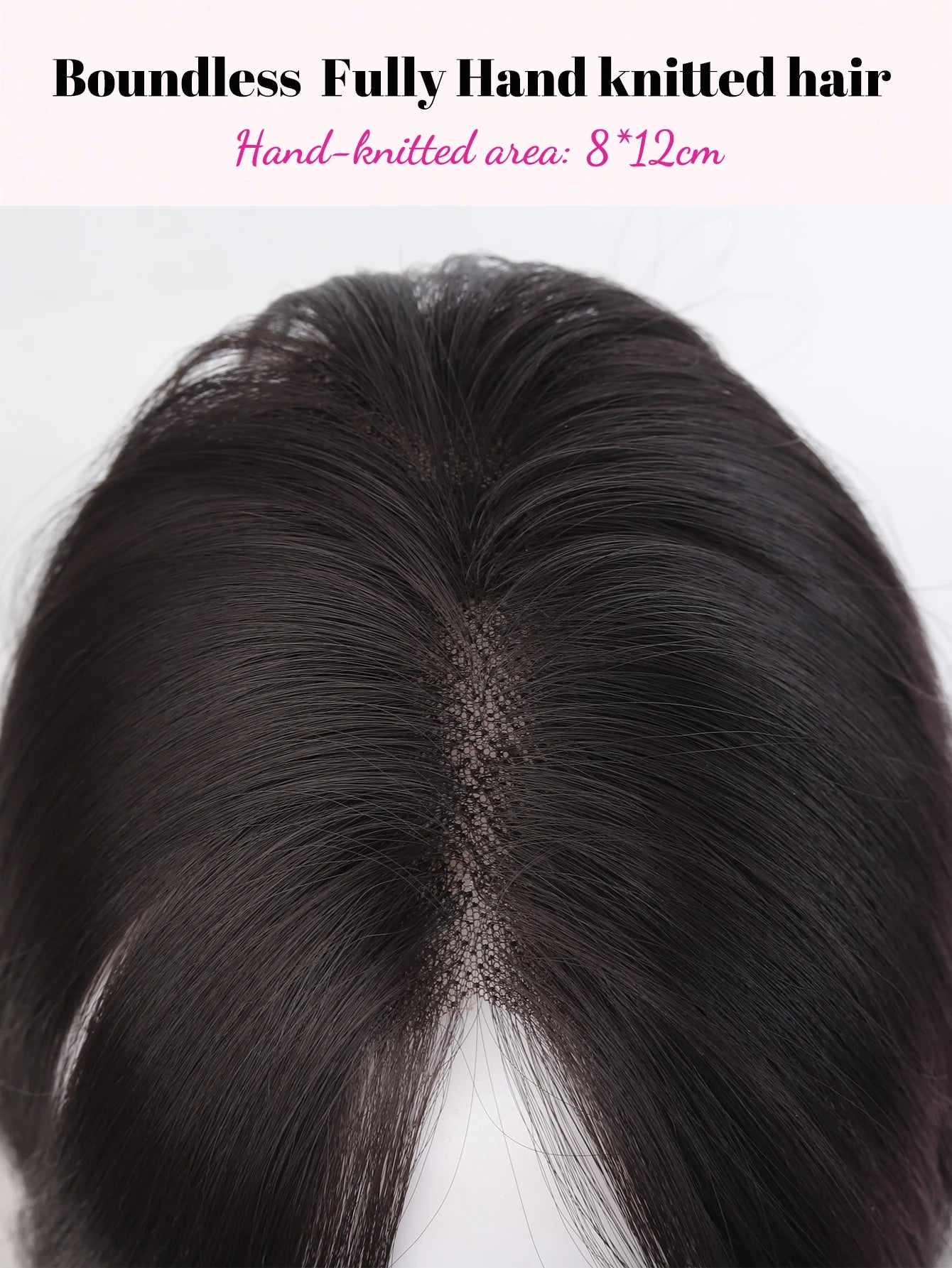 Clip-In Natural Middle Part Hair Bangs Topper for Volume and Style - 12