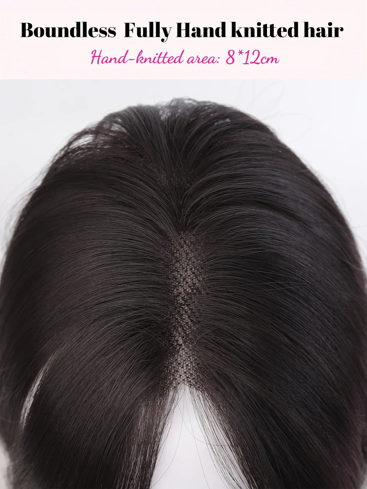 Clip-In Natural Middle Part Hair Bangs Topper for Volume and Style