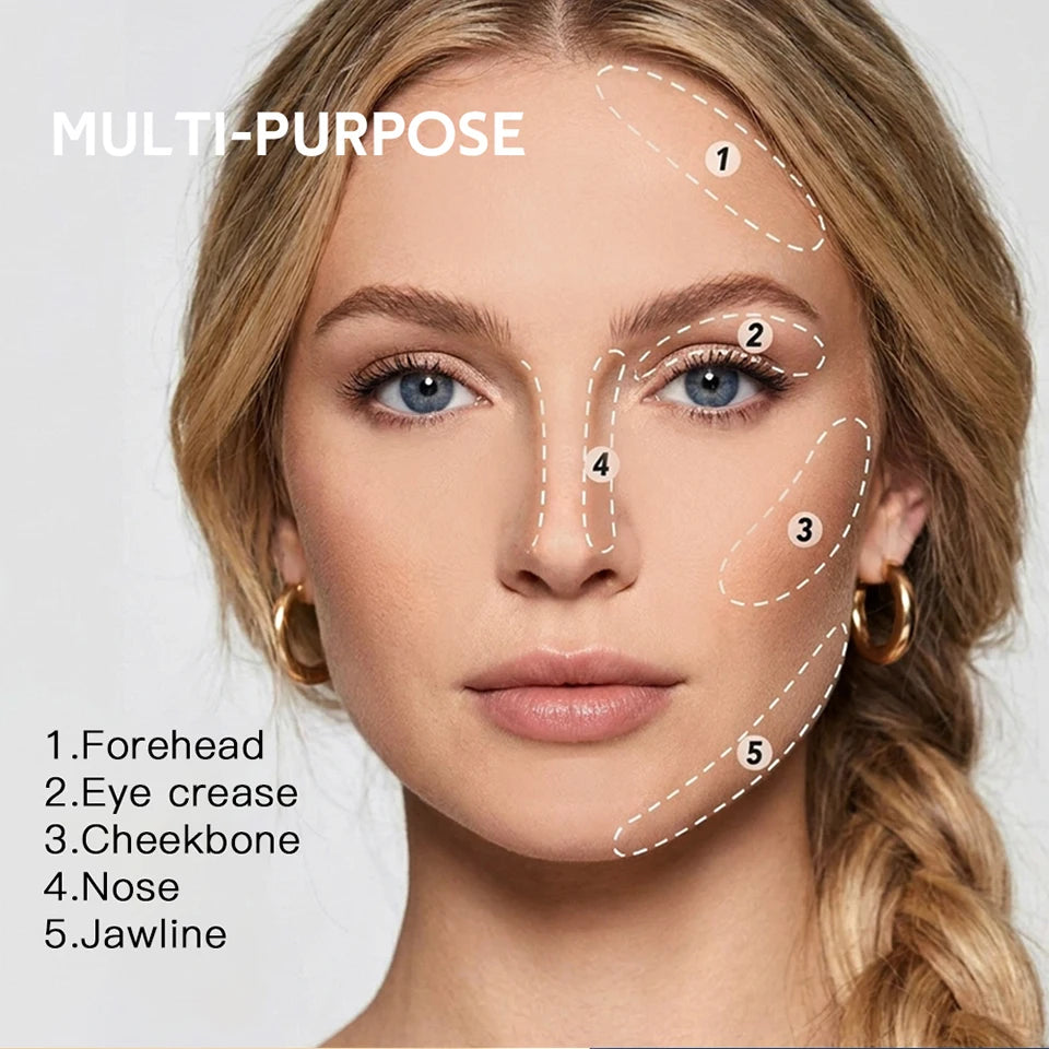 Matte Bronze Pressed Powder for Sculpted Face and Oil Control
