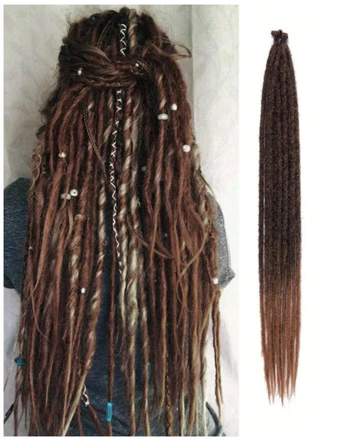 24-Inch Synthetic Dreadlock Extensions for Bohemian Styles