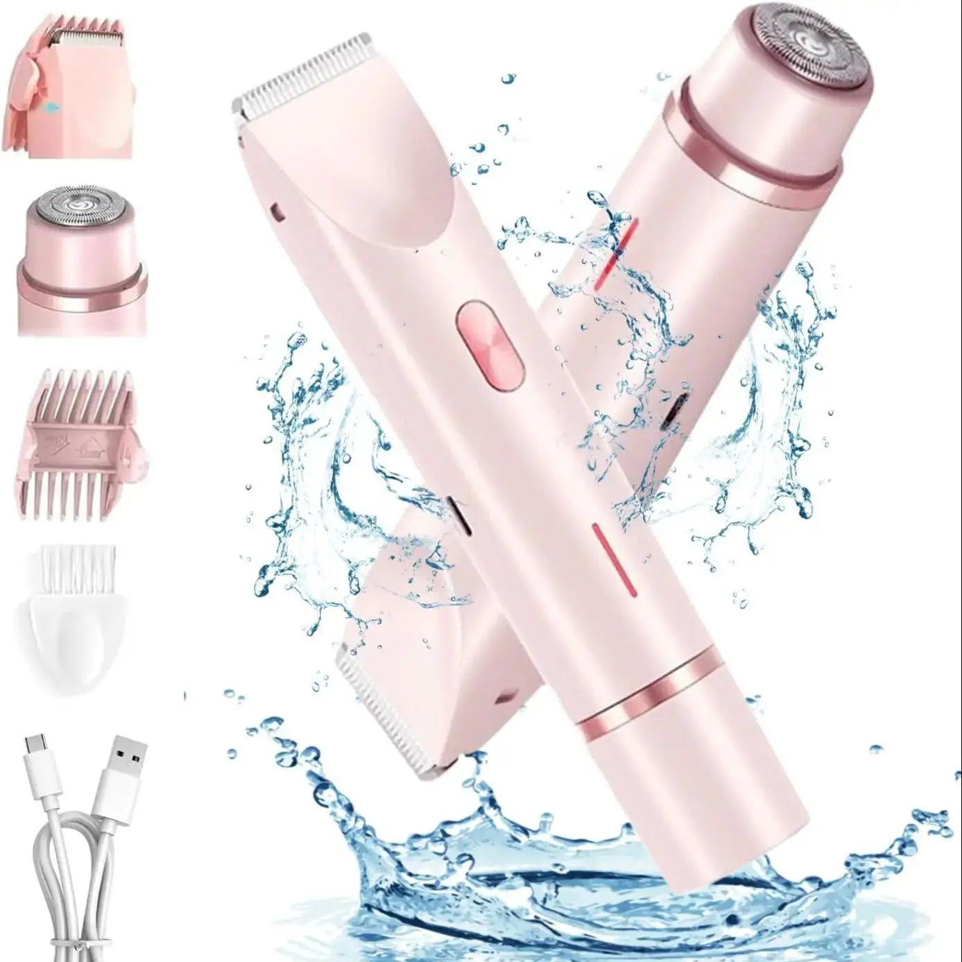 Electric Waterproof Women's Hair Shaver for Face, Bikini, and Body - 1