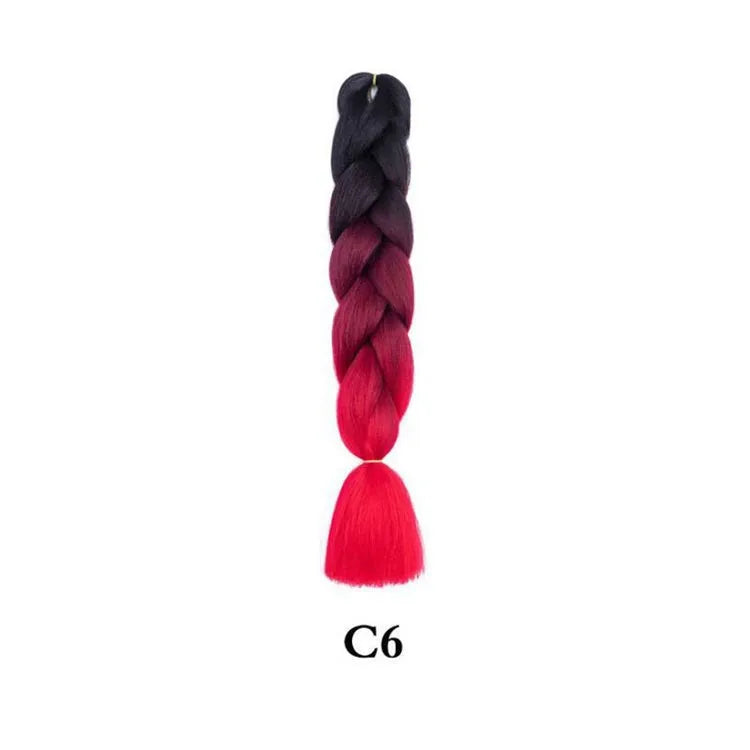 24-Inch Synthetic Jumbo Braiding Hair Extensions for Twist Crochet Braids - 9