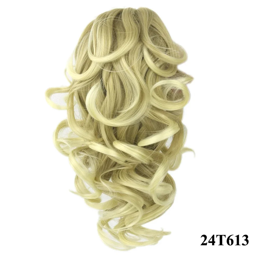Short Curly Claw Clip Ponytail Hair Extension - 15