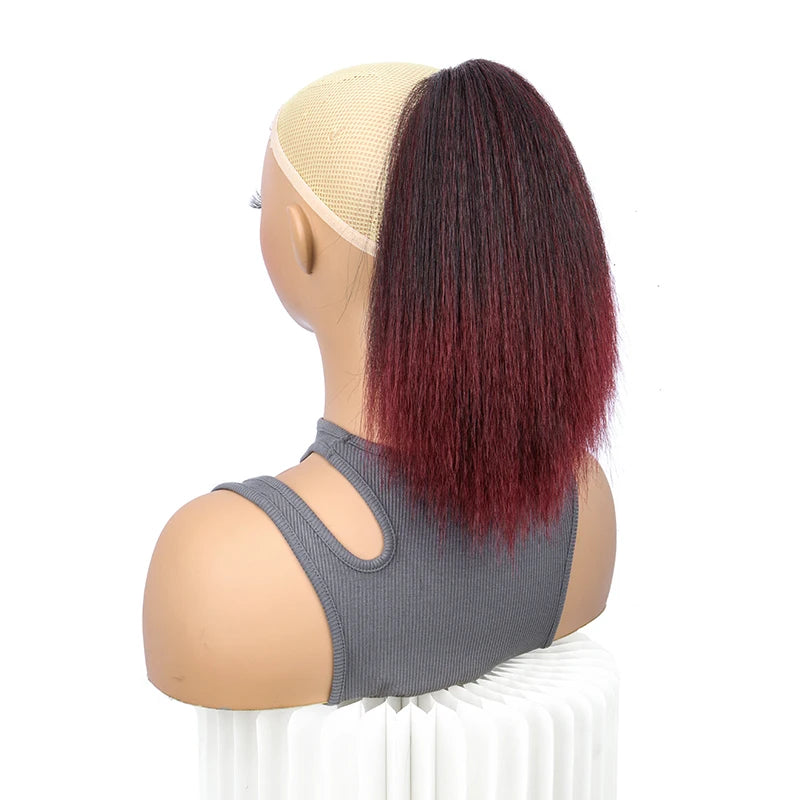 10-Inch Yaki Straight Synthetic Ponytail Extension - 13