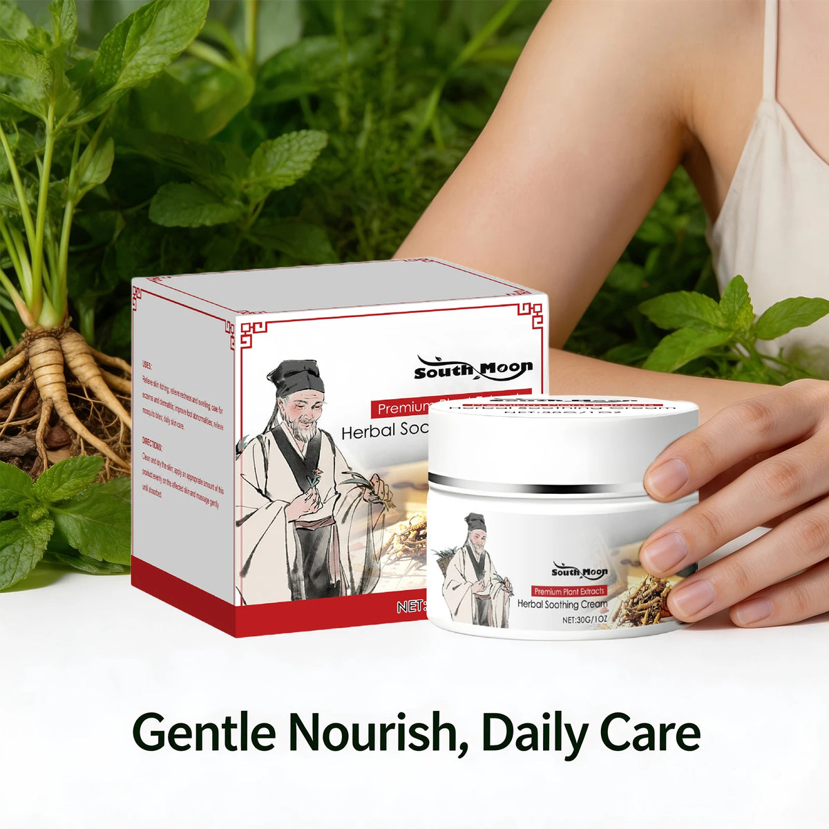 Herbal Soothing Cream for Skin Irritation, Redness and Dryness Relief