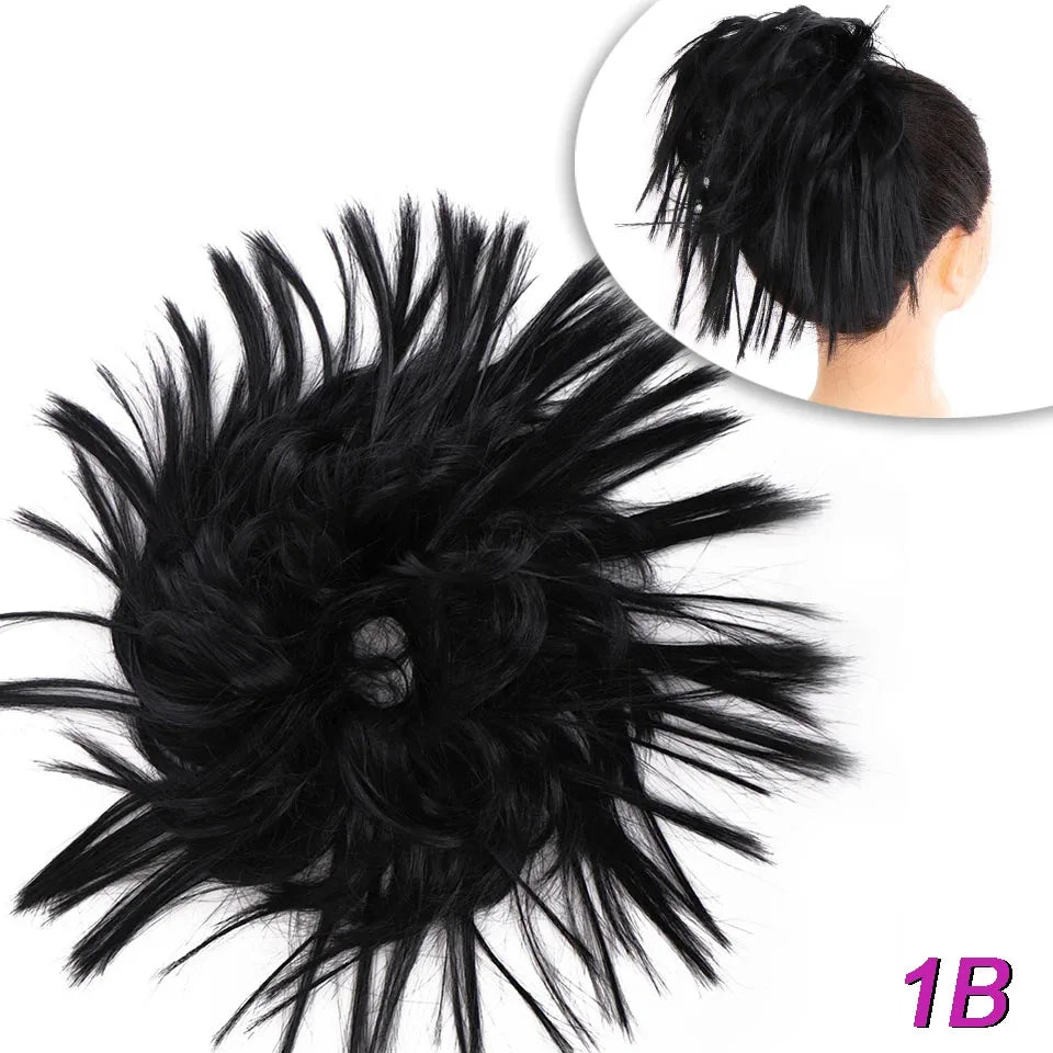 Curly Messy Bun Hair Extension with Drawstring for Instant Volume