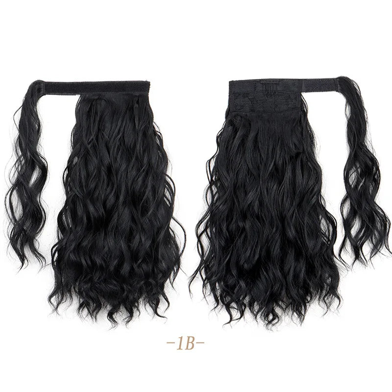 Short Curly Water Ripple Ponytail Hair Extension for Instant Volume - 16