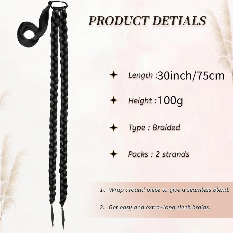 Braided Ponytail Extension for Quick and Stylish Hair Styling - 9