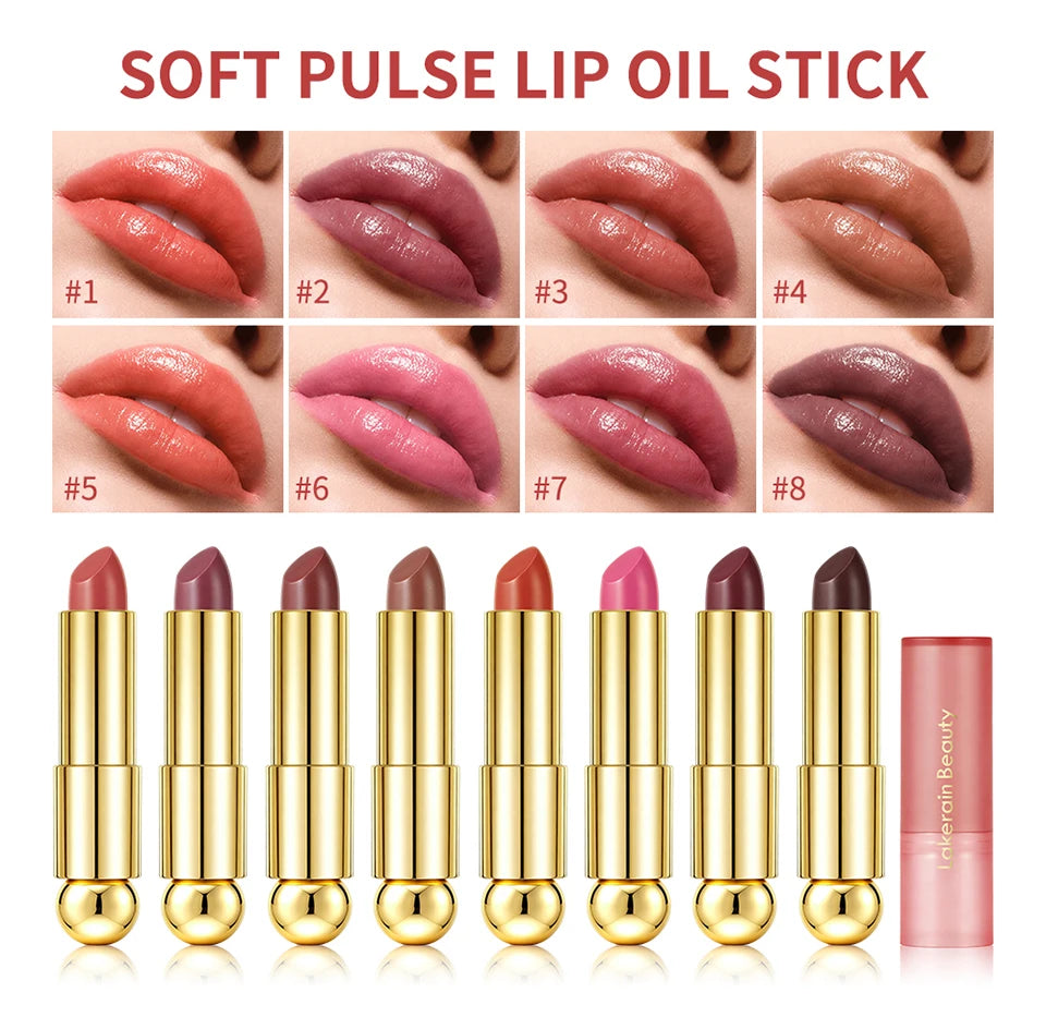 3-in-1 Tinted Moisturizing Lip Oil Stick for Glossy Plump Lips - 8