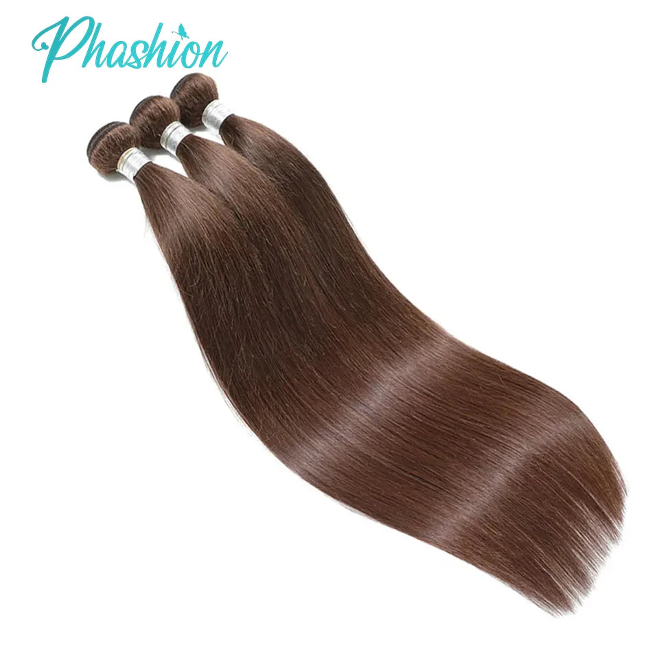 Silky Chocolate Brown Straight Human Hair Extensions
