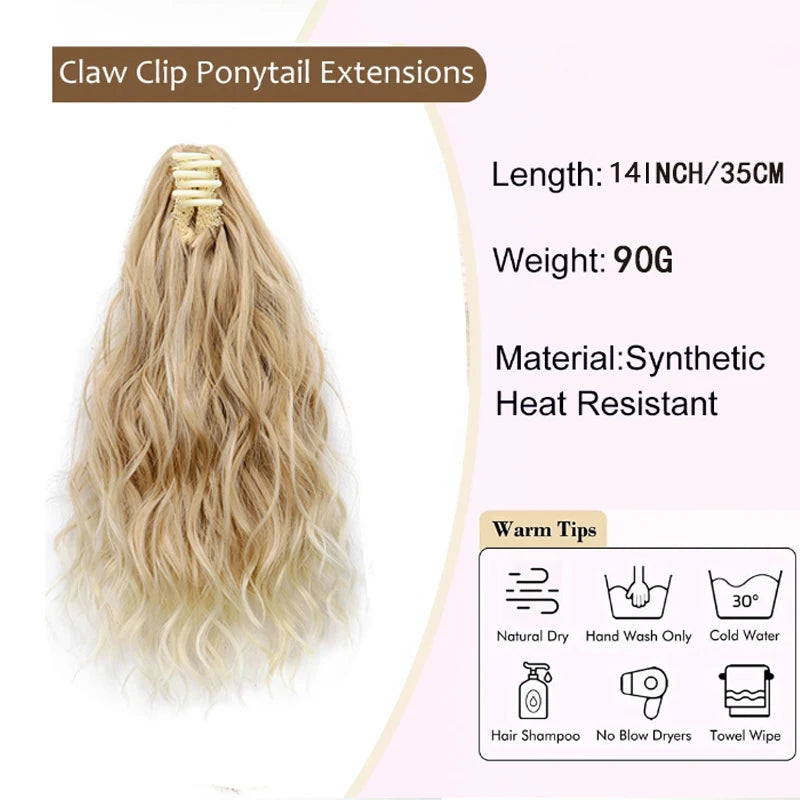 Curly Claw Clip Ponytail Extension for Instant Volume and Length - 3