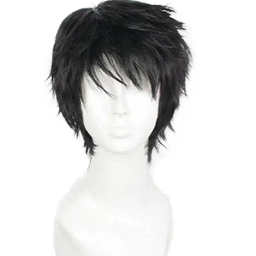 Short Fluffy Layered Cosplay Wig for Men - 7