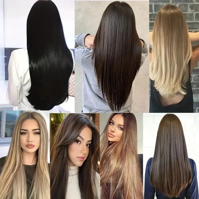 24-Inch Long Straight Clip-In Hair Extensions for Daily Wear - 5