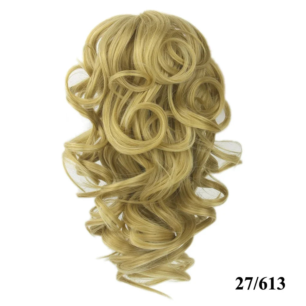 Short Curly Claw Clip Ponytail Hair Extension - 14