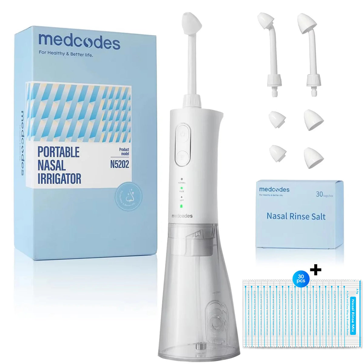 Electric Nasal Irrigator and Sinus Rinse Kit for Effective Allergy Relief