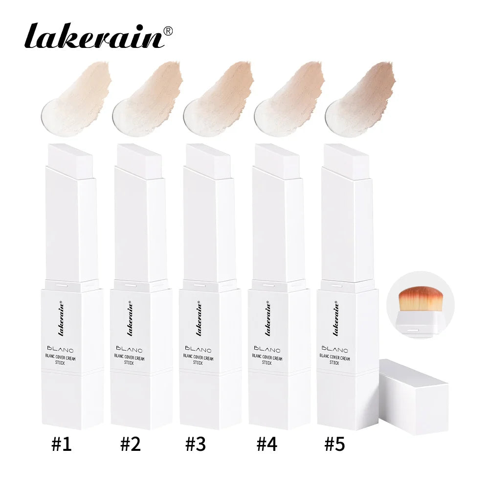 Color Changing Foundation Stick with Built-in Brush for Flawless Skin