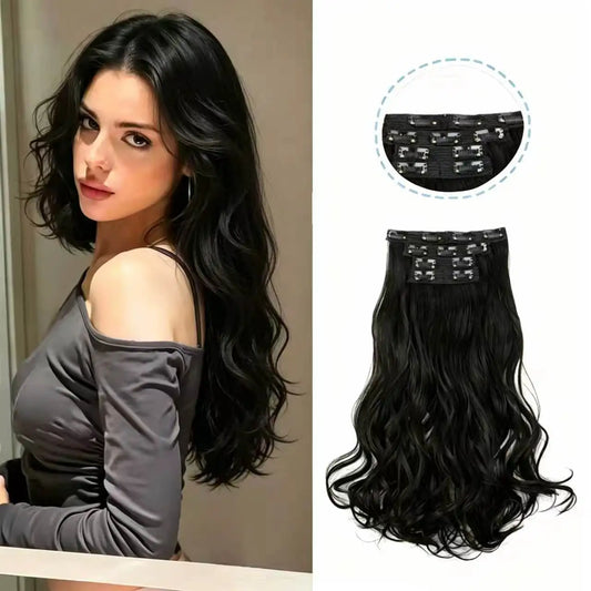 16-Inch Wavy Clip-In Hair Extensions for Instant Volume