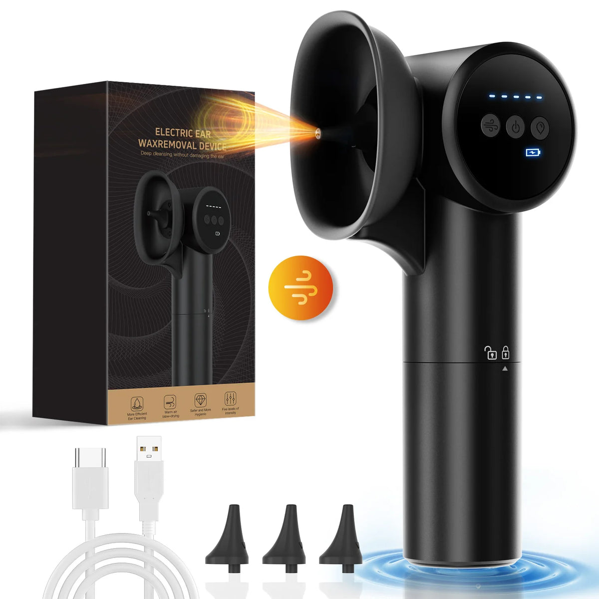 Electric Ear Wax Removal Irrigation System with Drying Function