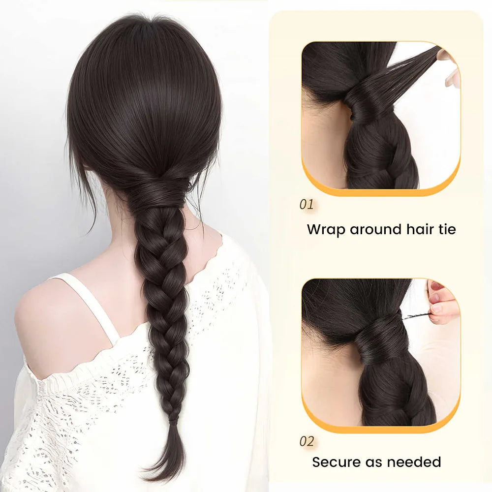 20-Inch Braided Ponytail Extension for Effortless Hairstyles
