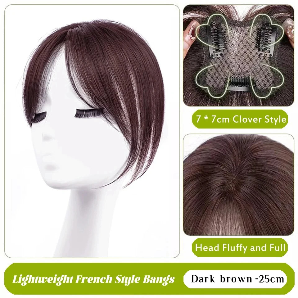 Clip-In Hair Topper Bangs Extension for Natural Volume and Style - 34