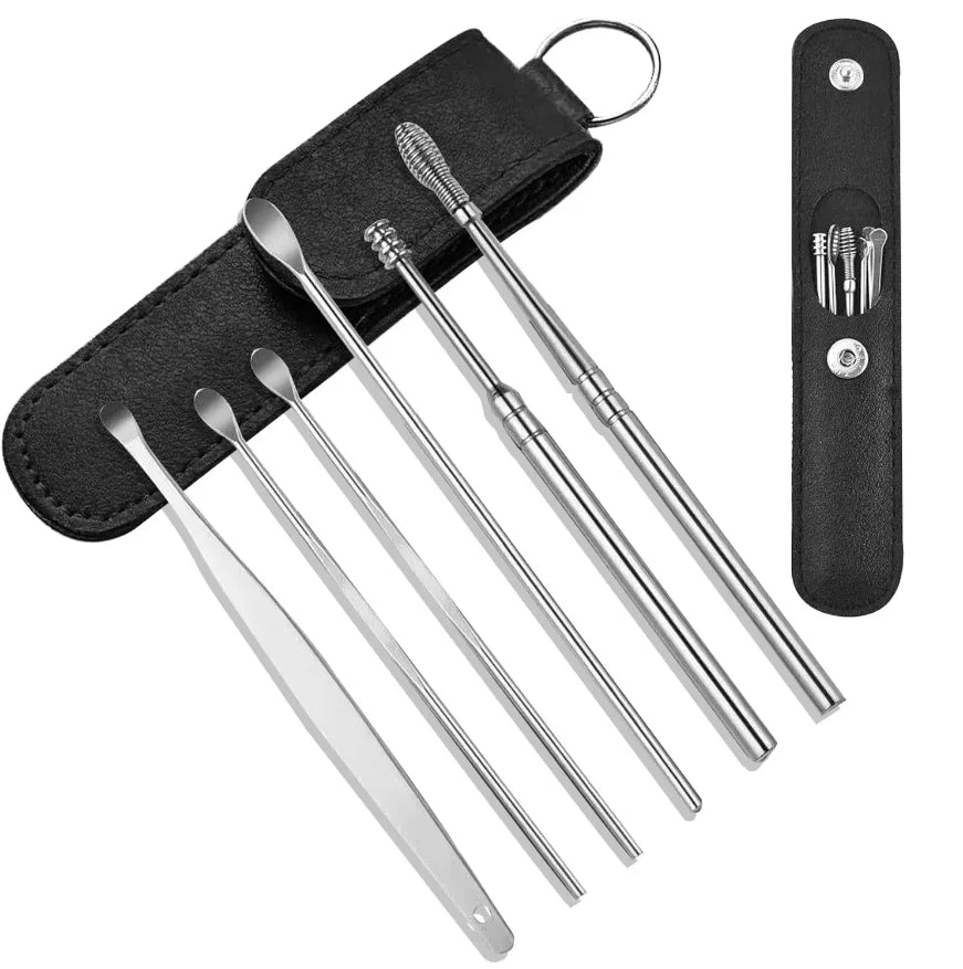 Professional Stainless Steel Ear Wax Removal Cleaning Tool Kit