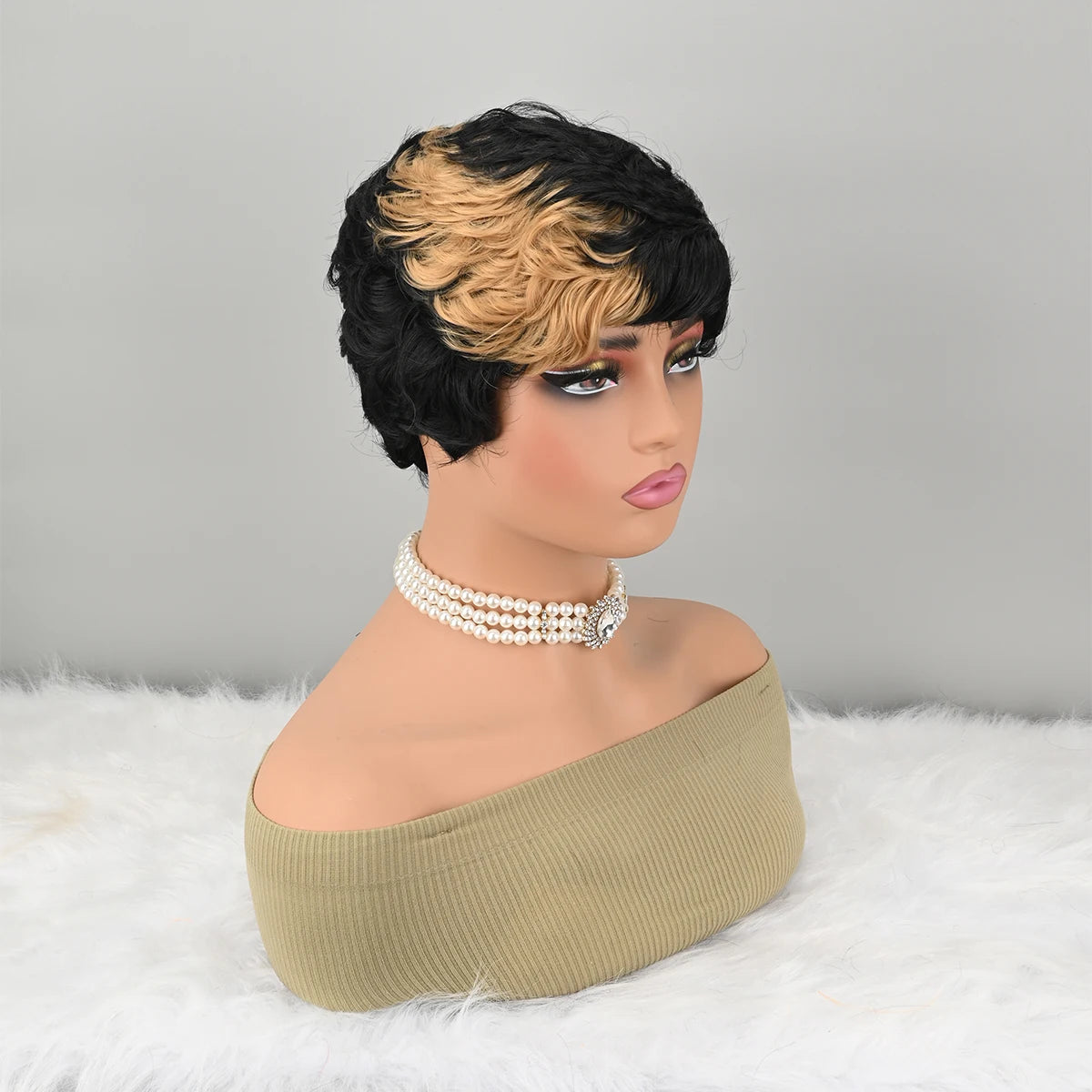 Short Pixie Cut Synthetic Wig for Daily Wear - 3