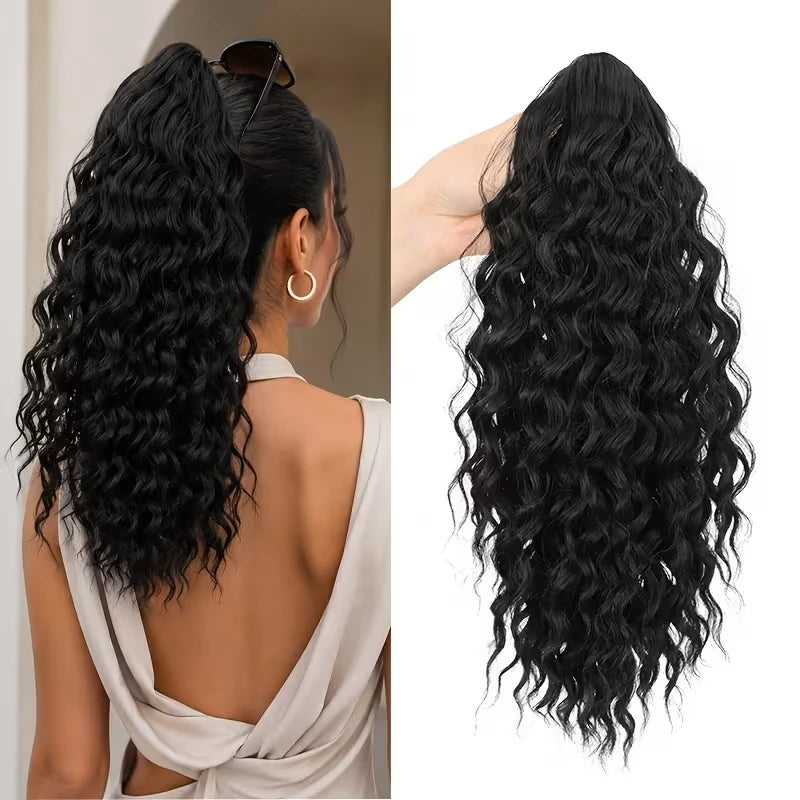 14-Inch Curly Ponytail Hair Extension Claw Clip - 13