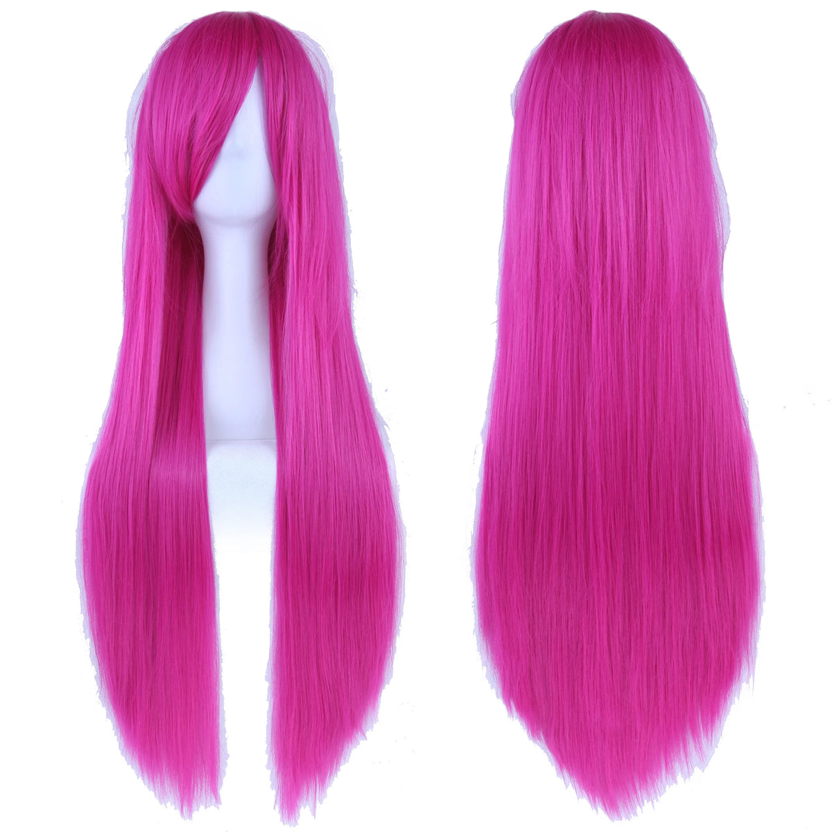 Long Straight Orange Cosplay Wig for Halloween and Costume Parties