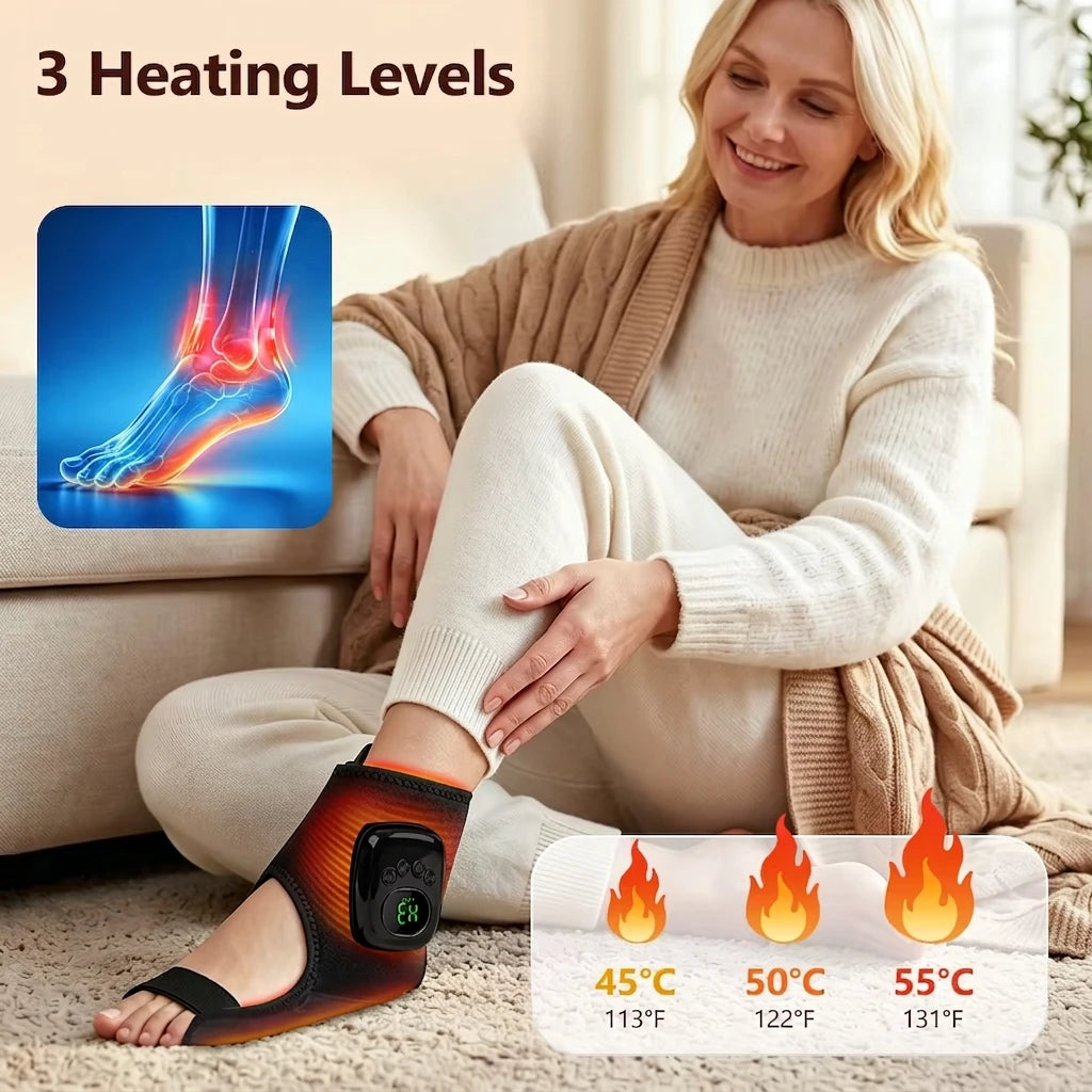 Wireless Heated Air Compression Ankle Massager for Pain Relief