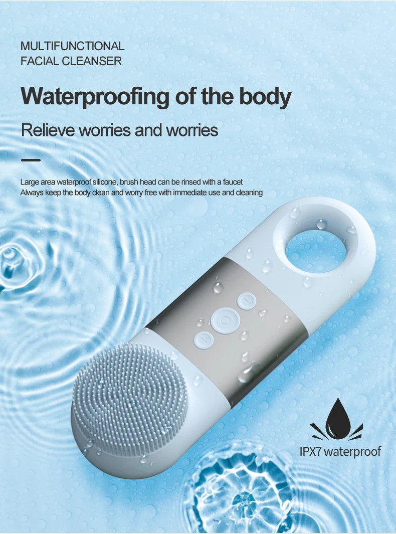 Heated and Cooling Facial Cleansing Brush for Deep Skin Exfoliation - 18