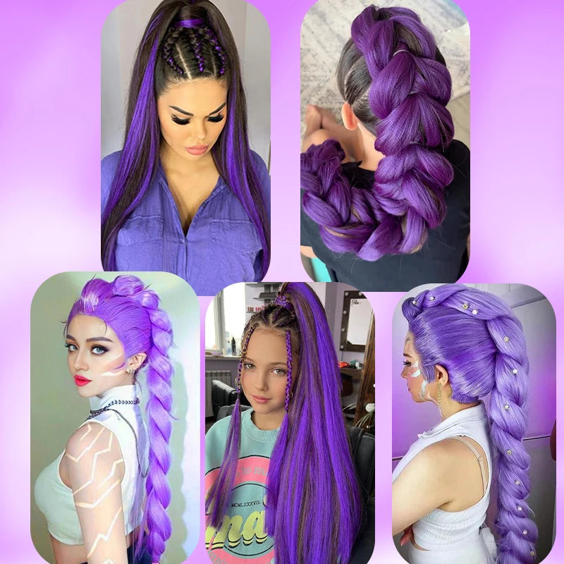 Kinky Straight Clip-In Braid Ponytail Extension - 5