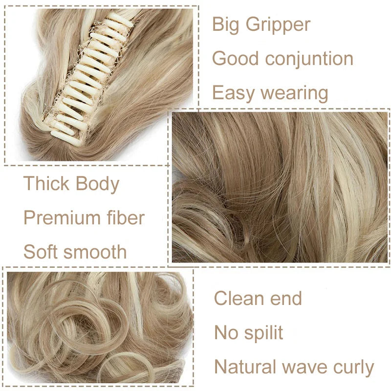 12-Inch Wavy Curly Claw Clip Ponytail Extension - 9