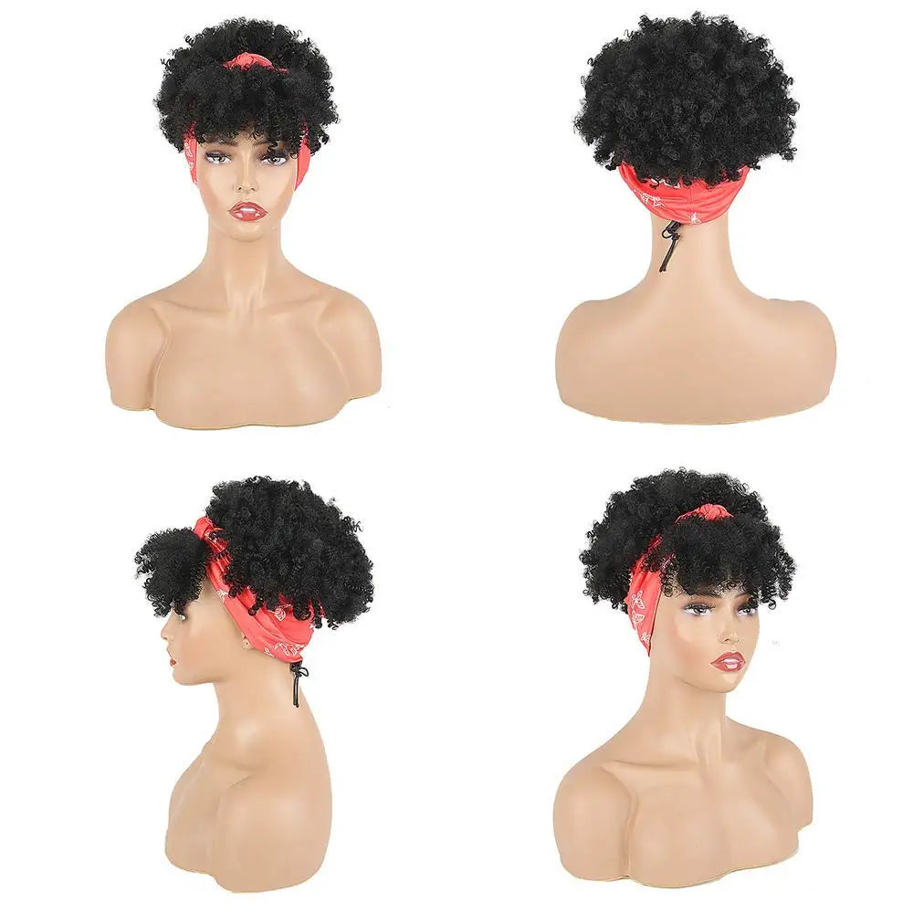 Short Kinky Curly Headband Wig for Easy Daily Styling