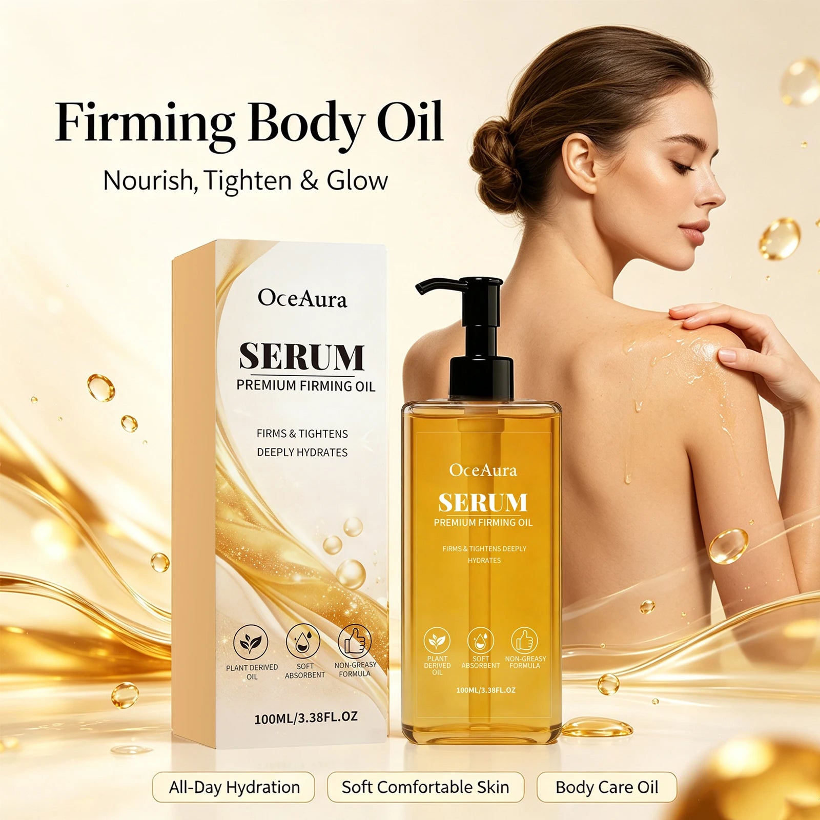 Firming Body Oil for Skin Tightening and Hydration - 3