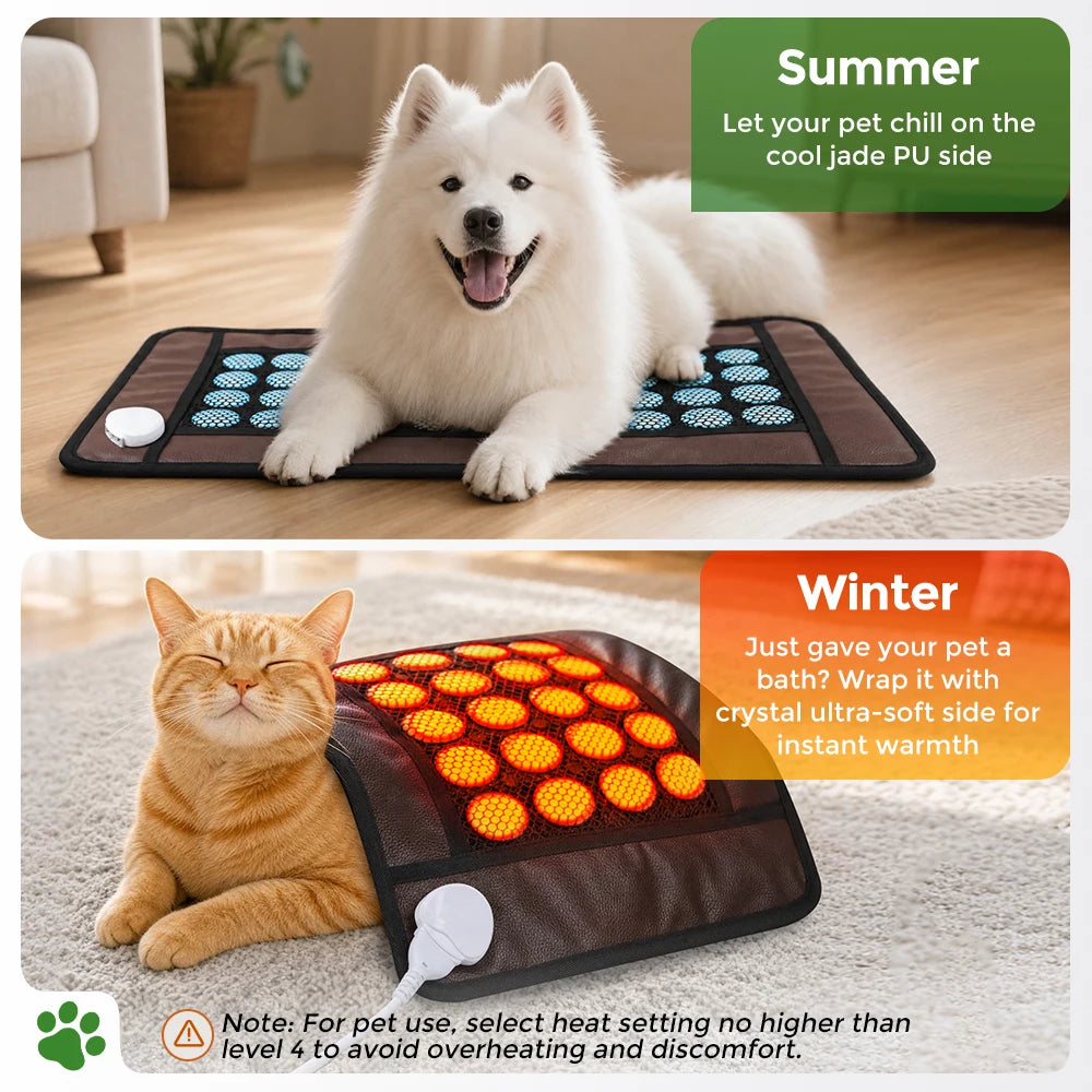 Dual-Sided Natural Jade Heating Mat for Pain Relief and Relaxation - 6