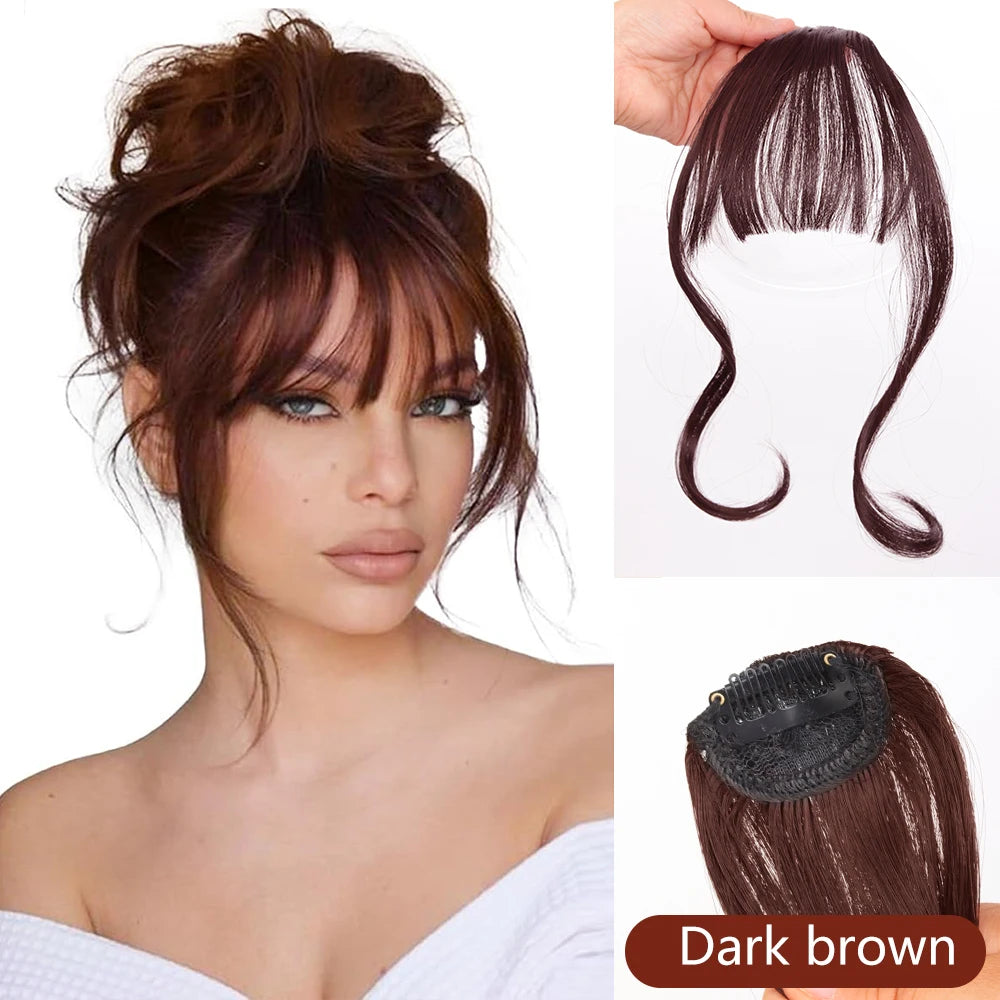 Clip-in Synthetic Hair Bangs for Instant Natural Fringe Hairstyle - 16