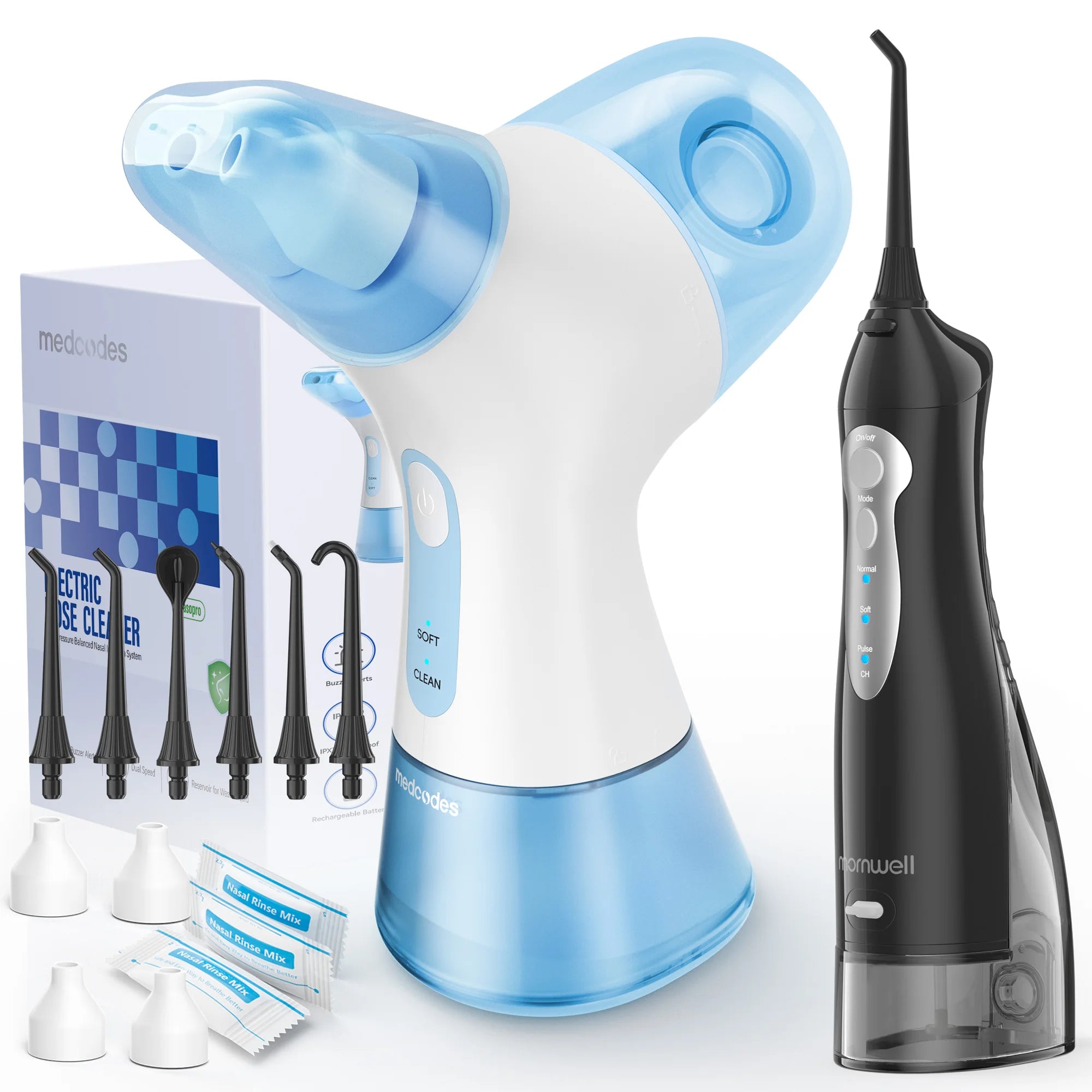 Electric Nasal Irrigation and Oral Flosser Combo for Sinus Relief - 28