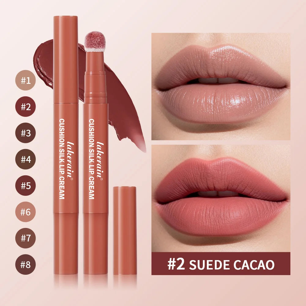 2-in-1 Air Cushion Lip Cream and Blush for Long-Lasting Matte Makeup - 2