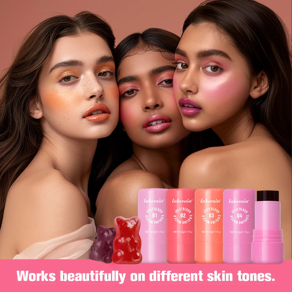 Cooling Water Jelly Blush Stick for Long Lasting Natural Lip and Cheek Tint - 4